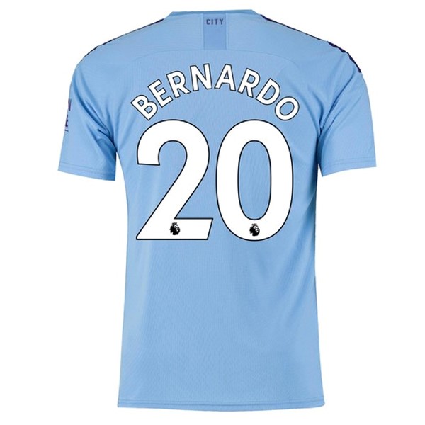 Camiseta Manchester City NO.20 Bernardo Primera equipo 2019-20 Azul
